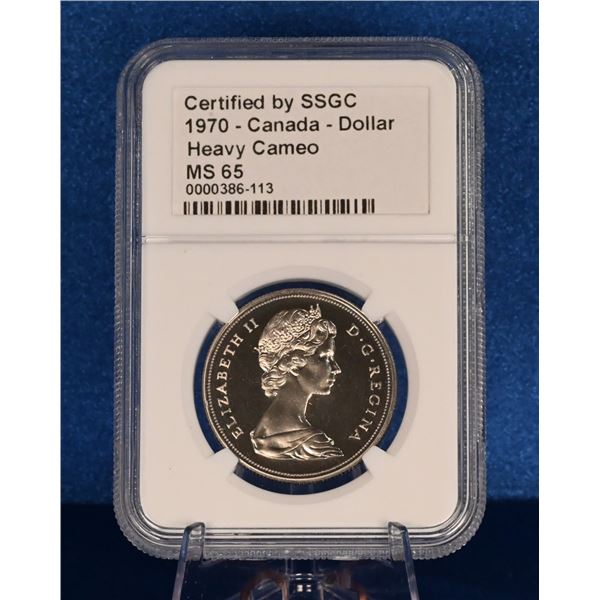Canada 1970 1 Nickel Dollar SSGC MS 65 HC