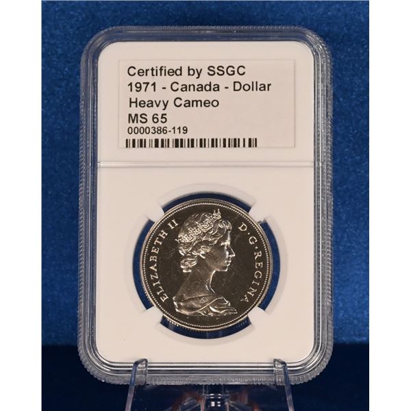 Canada 1971 1 Nickel Dollar SSGC MS 65 HC
