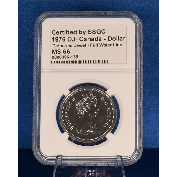 Canada 1976 1 Nickel Dollar SSGC MS 66 DJ FWL
