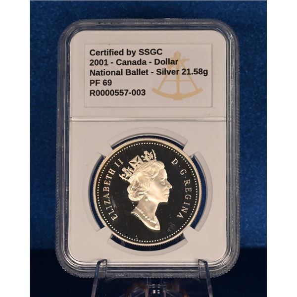 Canada 2001 1 Dollar Silver .925 Commemorative of the National Ballet 50th Anniversary SSGC SP 69