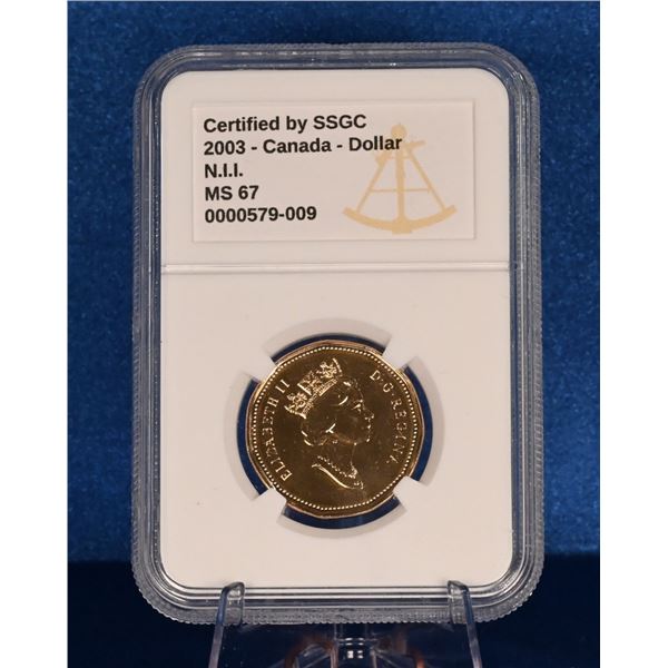 Canada 2003 1 Loonie Dollar New Effigy, SSGC MS 67 N.I.I