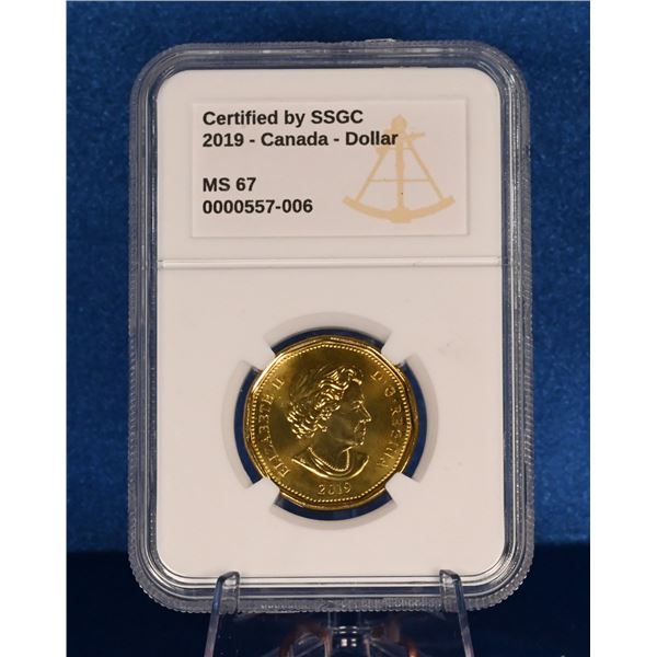 Canada 2019 1 Loonie Dollar SSGC MS 67