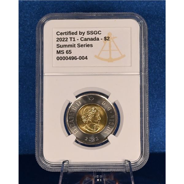 Canada 2022 2 Dollar MS 65 Type 1 Summit Series