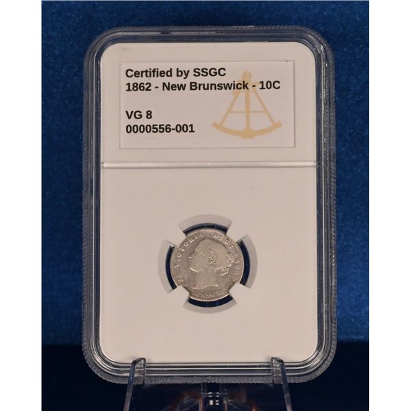 New Brunswick 1862 10 Cent SSGC VG 8