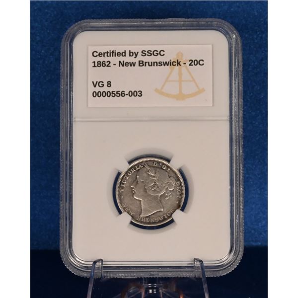 New Brunswick 1862 20 Cent SSGC VG 8