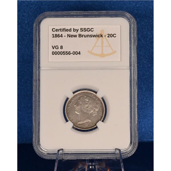 New Brunswick 1864 20 Cent SSGC VG 8