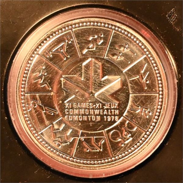 Canada 1978 1 Dollar Commonwealth Games  23.3276 g at .5 in original RCM clam shell