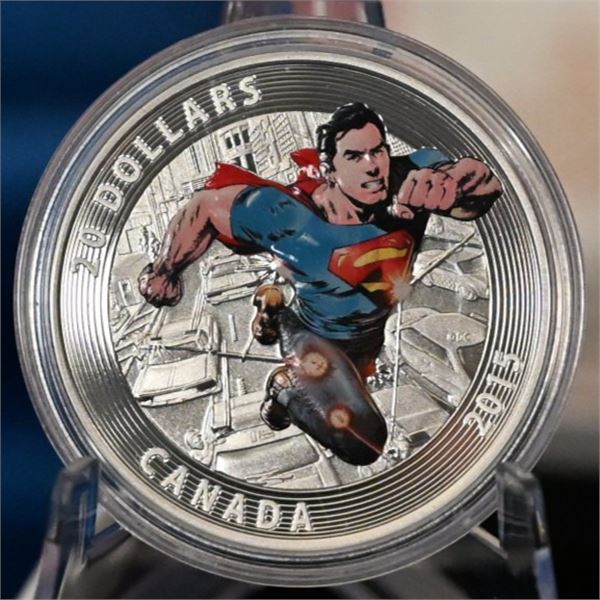 Canada 2015 $20 Iconic Superman™ Comic Book Covers, Action Comics #1 (2011) Pure Silver Coi
