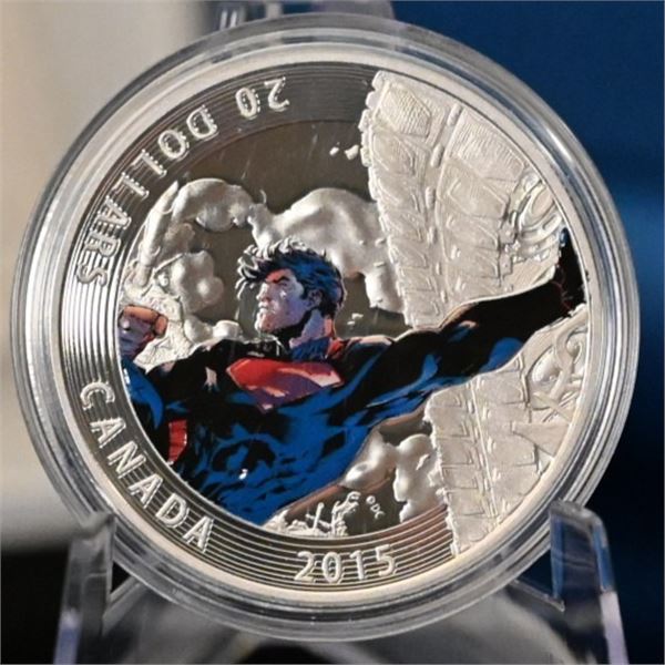 Canada 2015 $20 Iconic Superman™ Superman Unchained #2 (2013) Pure Silver Coin (Tax Exempt)