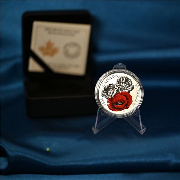 Canada 2025 20 Dollar 1 toz .999 Silver   Remembrance Day Commemorative (Tax Exempt)