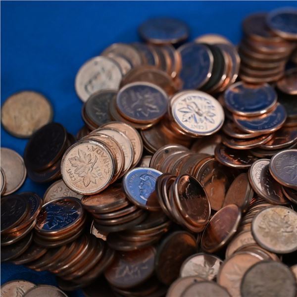 Canada 1 Cent Lot, 1997 thru 2011 CPS and CPZ approximately 500 coins,  not checked for varieties