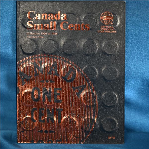 Whitman Coin Folder, Canada Small Cent 1920 to 1988 Complete 72 pennies,  includes 1920's key dates,