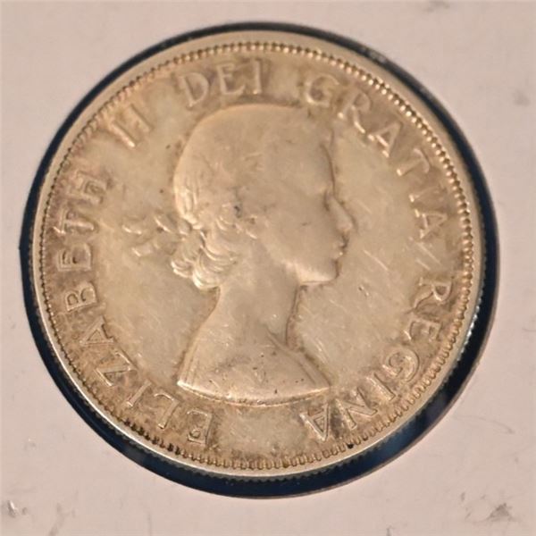 Canada 1957 50 Cent Silver