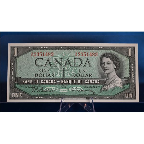 BC-37b Canada 1954 1 dollar - Beattie-Rasminsky_ V/N 2351483 GUNC-65 +
