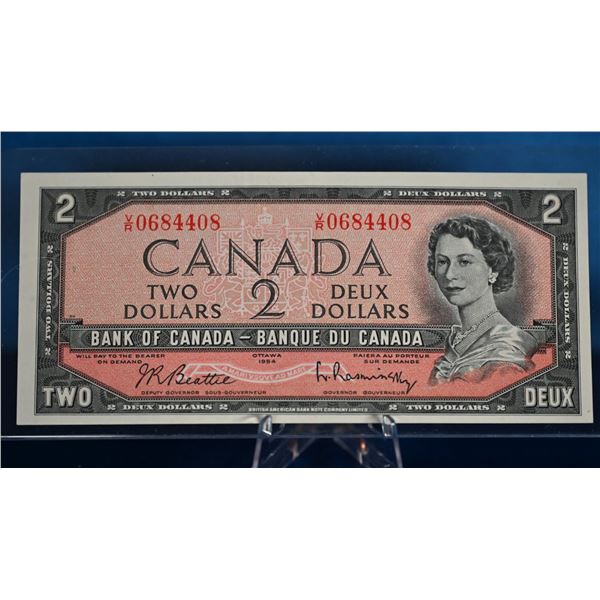 BC-38b Canada 1954 2 dollar - Beattie-Rasminsky_ V/R 0684408 GUNC