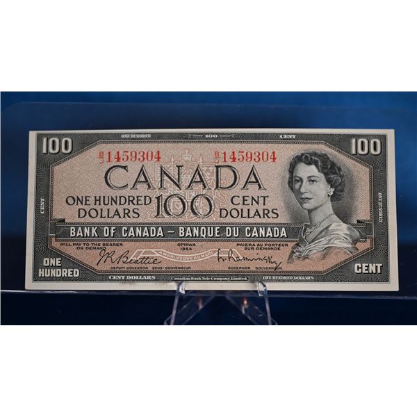 BC-43b 1954 100 dollars - Beattie-Rasminsky - Modified - B/J - 1459304 CUNC