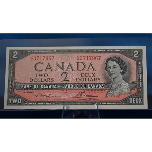 BC-38d 1954 2 Dollars *two consecutive* Lawson Bouey Modified U/G 3717967 & U/G 3717968 GUNC