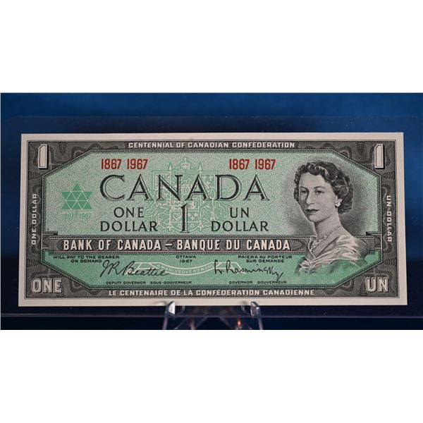 BC-45a 1967 1 Dollar Centennial Plates F4 - B4 GUNC