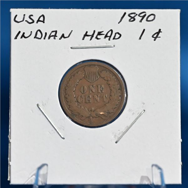 USA 1 Cent (Indian head) 1890, 91, 92 and 1906, 07, 08 in 2X2