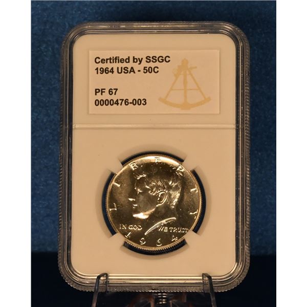 USA 1964 50 Cent SSGC PF 67