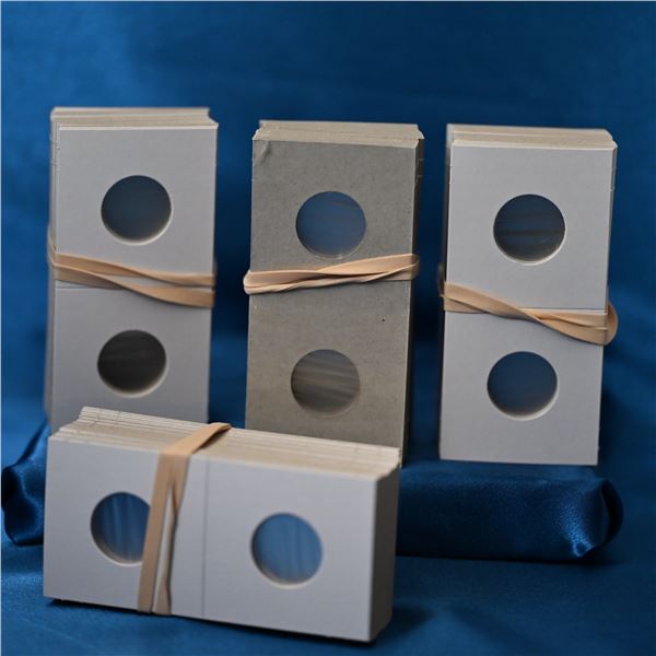 2X2 Cardboard Holders 21mm holds CAN & US nickels, and US Penny 4-Bundles of 50