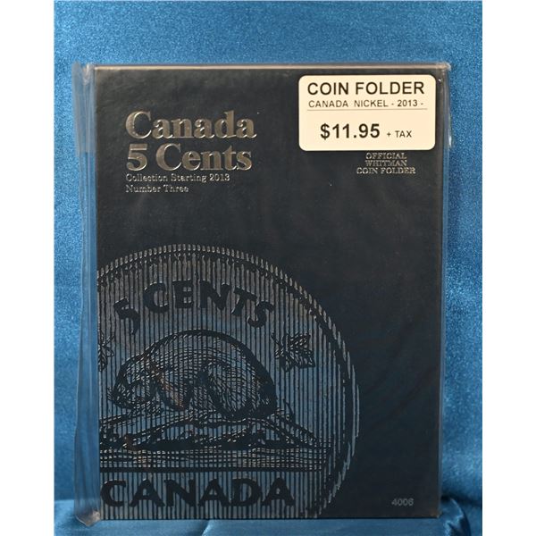 Whitman Coin Folder books New Old Stock, Canadian 5 Cents Starting 2013 Number three 73/4" X 53/4", 