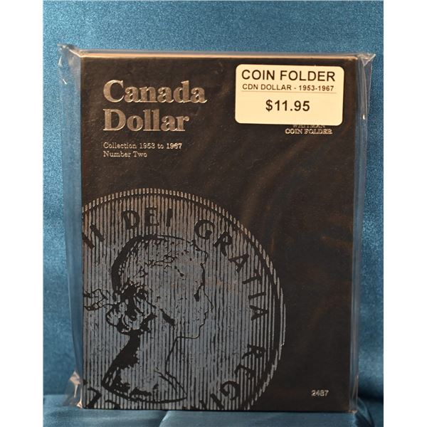 Whitman Coin Folder books New Old Stock, Canadian Dollar 1953 to 1967 Number two 73/4" X 53/4", With