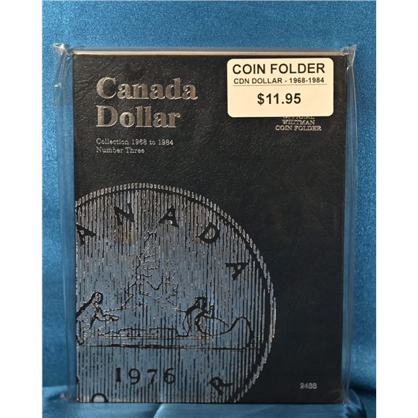 Whitman Coin Folder books New Old Stock, Canadian Dollar 1968 to 1984 Number three 73/4" X 53/4", Wi