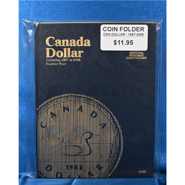 Whitman Coin Folder books New Old Stock, Canadian Dollar (Loonie) 1987 to 2008 Number four 73/4" X 5