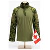 Image 1 : Canadian Forces CADPAT Combat Shirt With Patches and Quarter-Zip, Medium