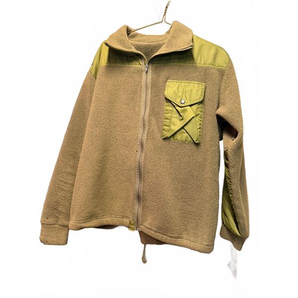 Swedish Military M90 Combat Fleece Jacket, Olive, Chest Pocket, Zipper Front