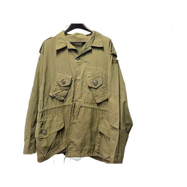Canadian Military Green Combat Jacket with Maple Leaf Patch