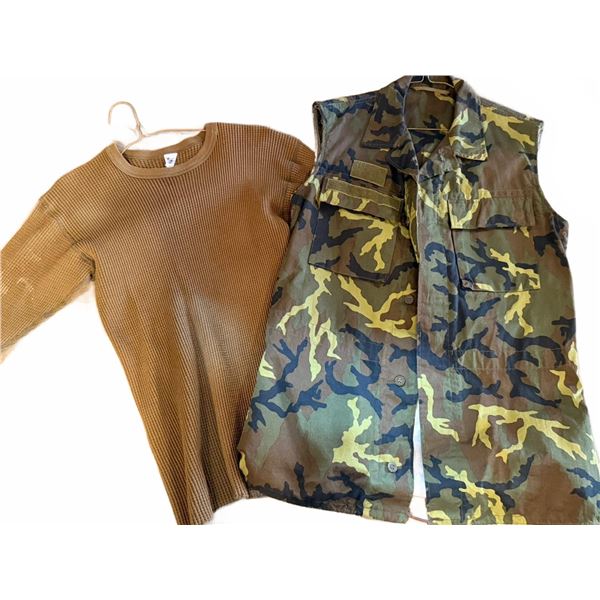 Windsor Wear L/G Military Shirt and Russian Camouflage Vest Lot