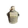 Image 1 : Military Green Plastic Canteen with Olive Drab Canvas Pouch and Button Flap