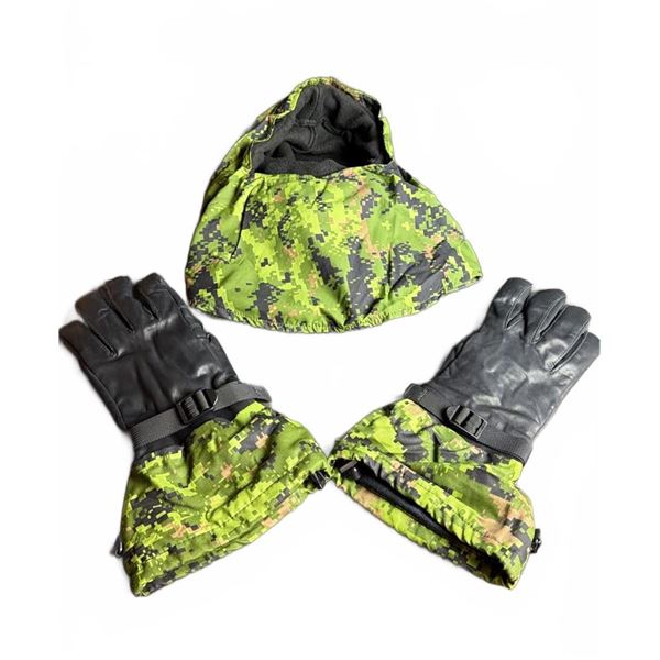 CPGear Tactical CADPAT Hood and Leather Glove Set