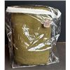 Image 1 : Olive Green Blanket in Clear Plastic Zippered Storage Bag
