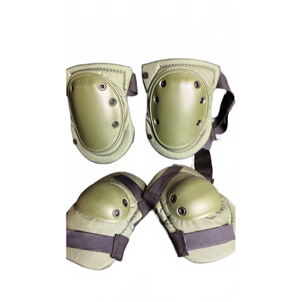 Alta Industries Olive Green Knee and Elbow Pads Set with Adjustable Straps