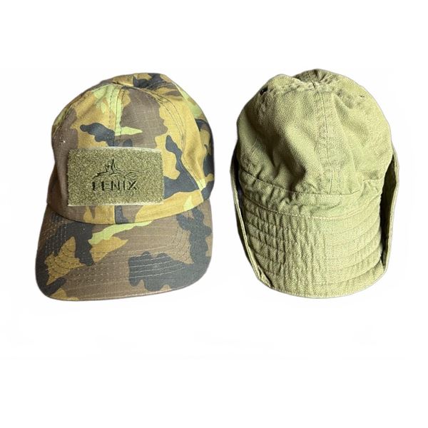 Military-Style Caps: FENIX Camo Cap and Olive Green Boonie Hat