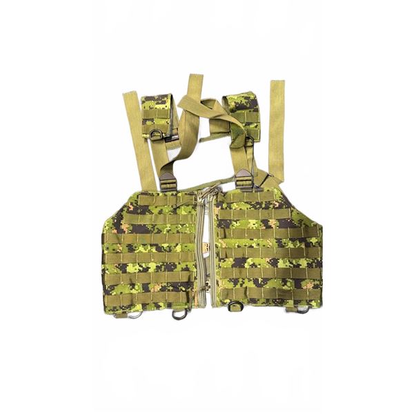 Digital Camo Tactical MOLLE Chest Rig Vest with Pouches & Adjustable Straps