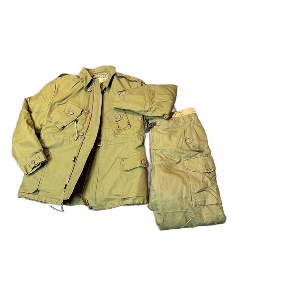 British Army Cold Weather Jacket & Trousers Set 1997, Olive Green, Size Large