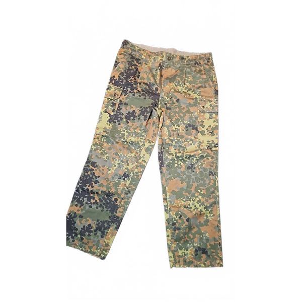 German Military Flecktarn Camouflage Field Pants 2014, Size Gr. 15, Cotton Polyester
