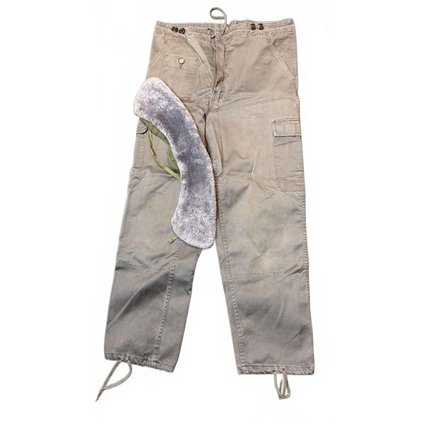 Military Cold Weather Trousers with Fur-Lined Waistband, Tag CF9 8689 8387