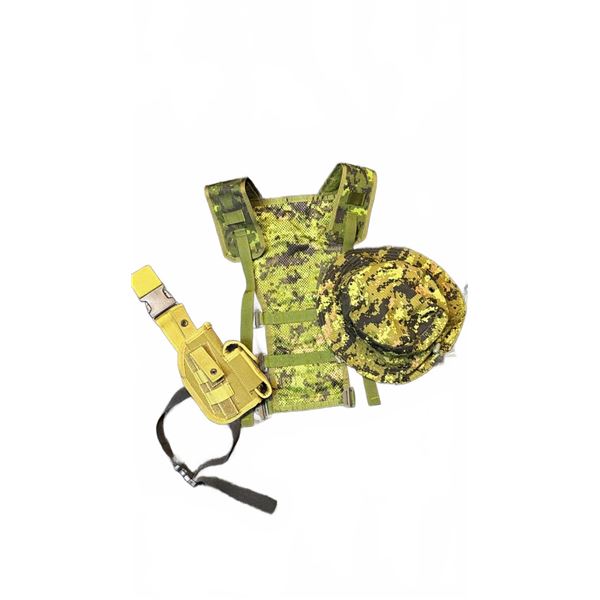 Arktis Camo Tactical Vest Holster and Hat Set Dated 2017