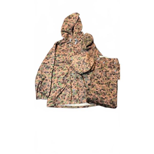 1976 Swiss Alpenflage Camo Set: Jacket, Trousers, Hood, and Beret
