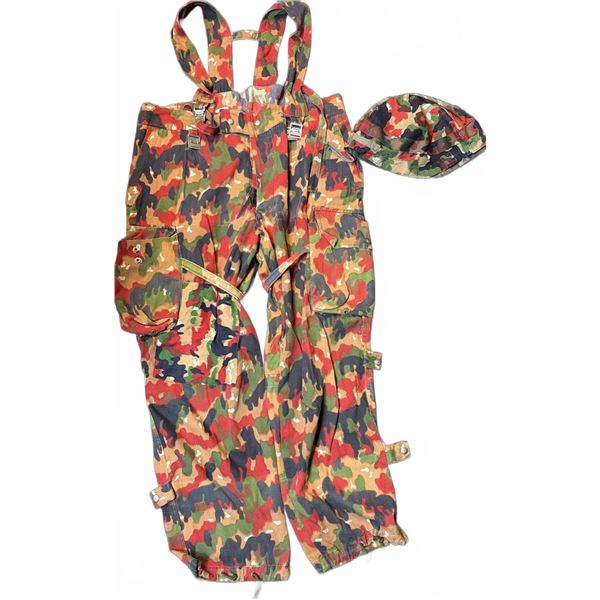 Swiss Army Alpenflage Camo Overalls Size 54-80 Cotton Polyester Blend