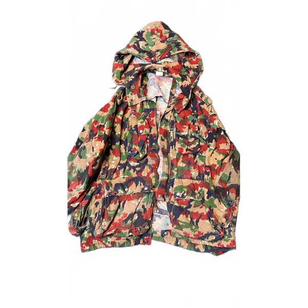Swiss Army Alpenflage Camouflage Field Jacket with Hood Size XL