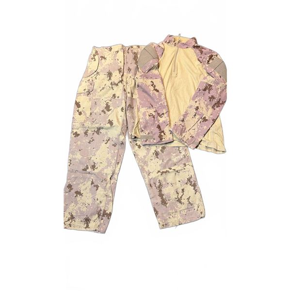 Canadian Army CADPAT Arid Camouflage Combat Shirt and Trouser Set, Large