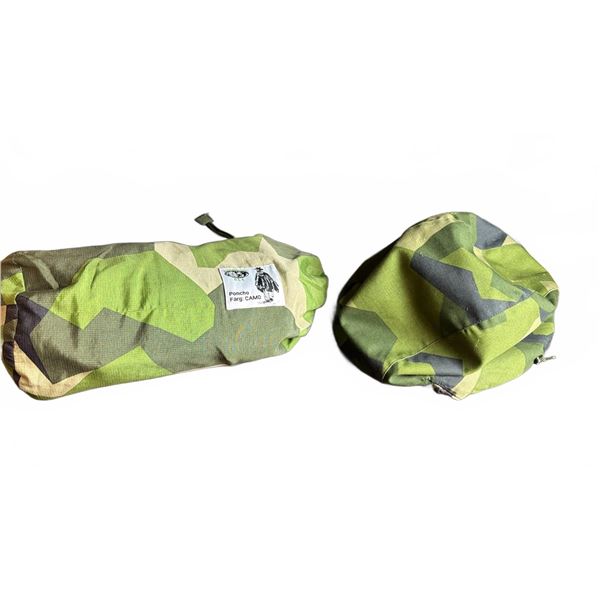 Swedish Camo Poncho and Cover Set, Made in Sweden, Ale Brand