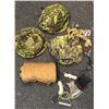 Image 4 : Canadian Military Camo Helmets, Boonie Hat, Belts, Paracord, Buckles, and Accessories Lot