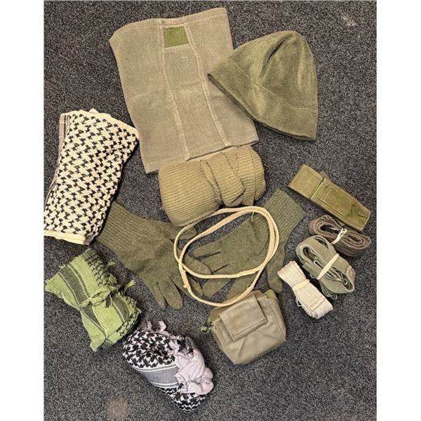 Military Style Winter Accessories Scarves Gloves Beanie Pouch Straps